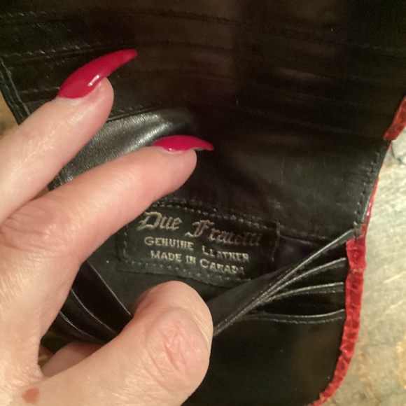 Red Leather snakeskin wallet - Due Fratelli - Picture 6 of 8